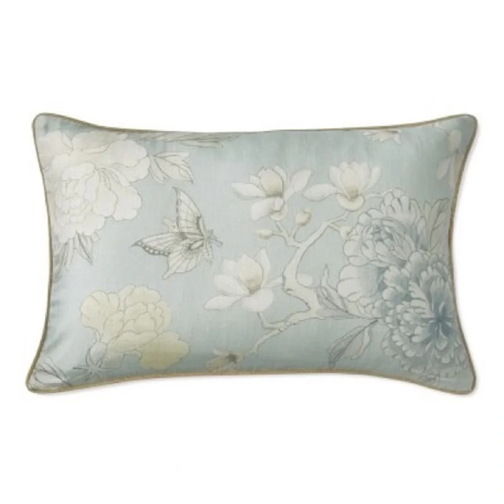 BRAND NEW, AERIN Wild Rose Linen Lumbar Pillow Cover, 14